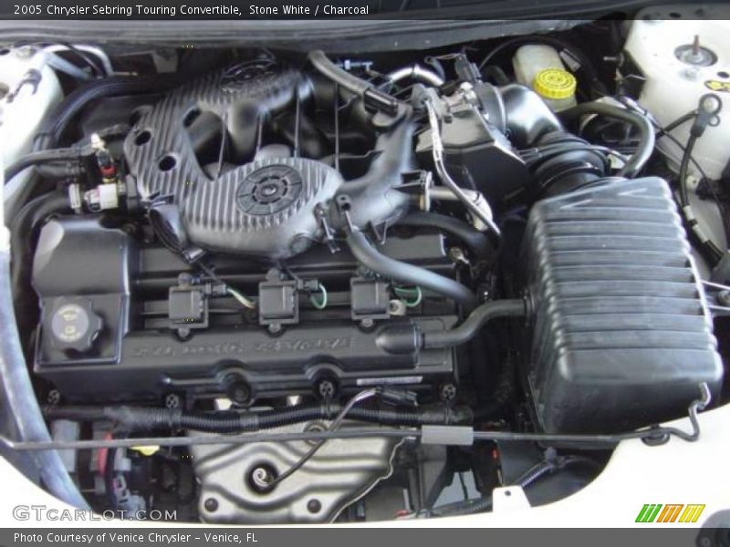 Stone White / Charcoal 2005 Chrysler Sebring Touring Convertible