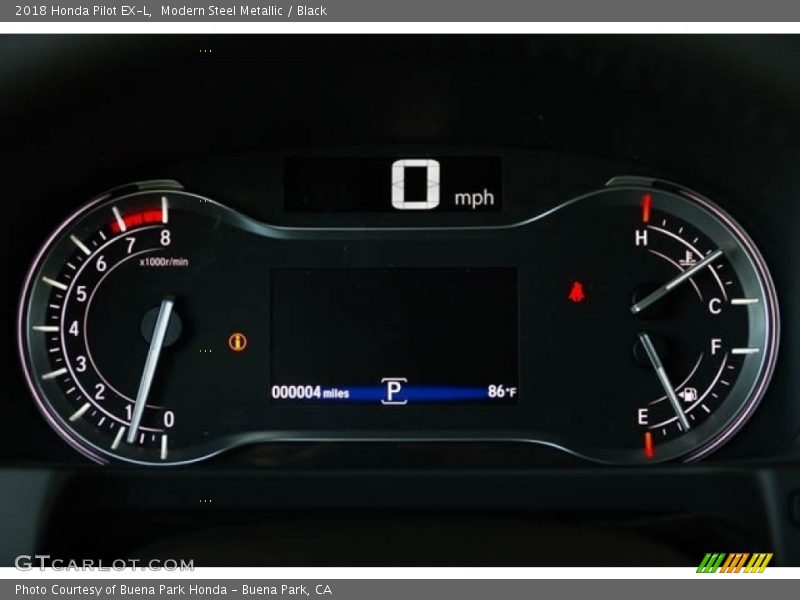Modern Steel Metallic / Black 2018 Honda Pilot EX-L