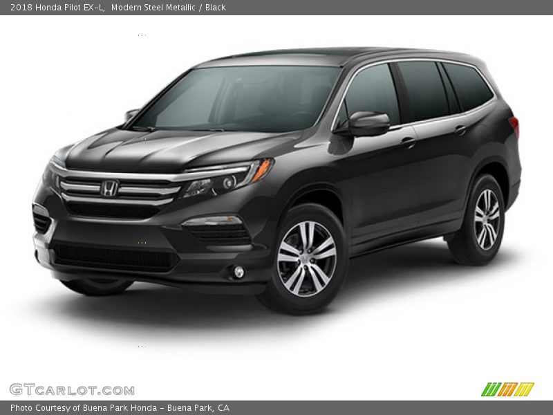 Modern Steel Metallic / Black 2018 Honda Pilot EX-L