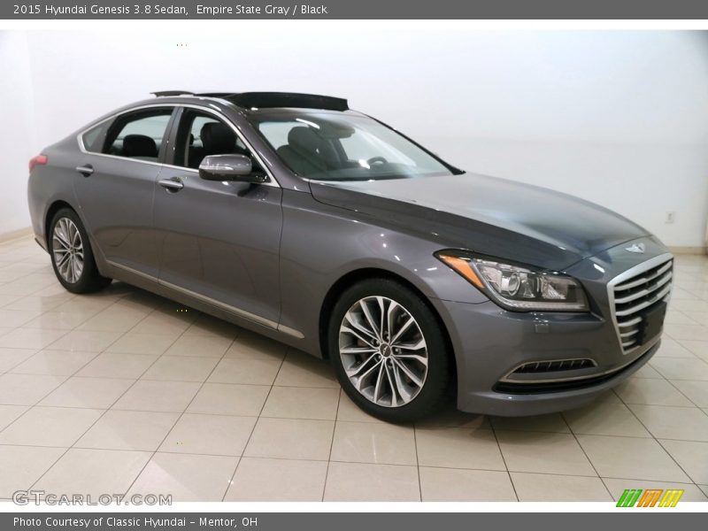 Empire State Gray / Black 2015 Hyundai Genesis 3.8 Sedan
