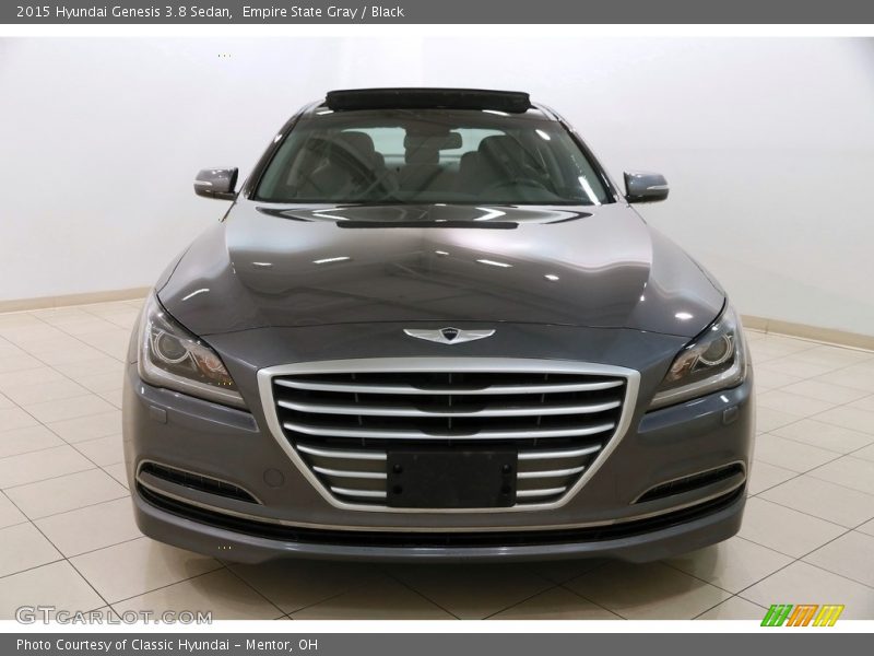 Empire State Gray / Black 2015 Hyundai Genesis 3.8 Sedan