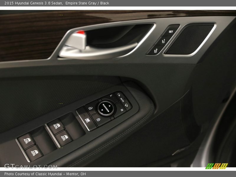 Empire State Gray / Black 2015 Hyundai Genesis 3.8 Sedan