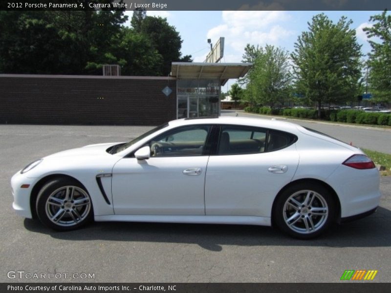 Carrara White / Luxor Beige 2012 Porsche Panamera 4