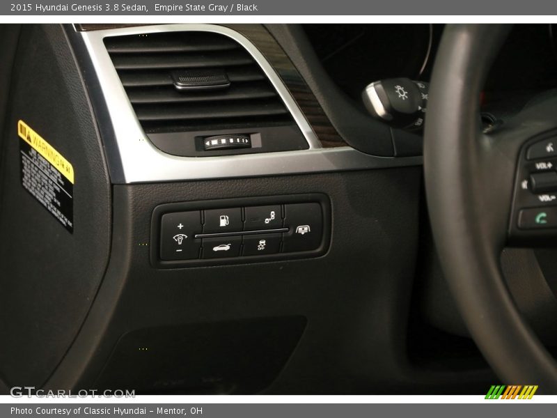 Empire State Gray / Black 2015 Hyundai Genesis 3.8 Sedan