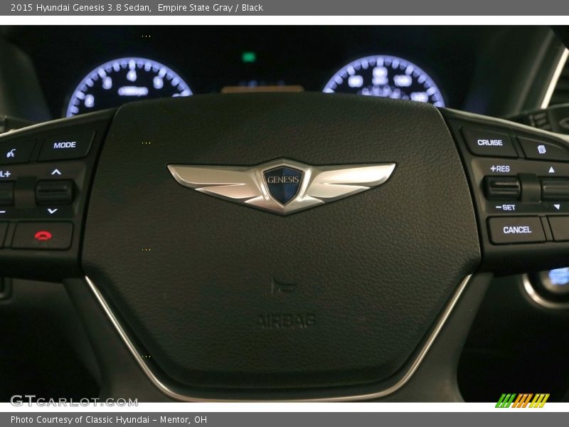 Empire State Gray / Black 2015 Hyundai Genesis 3.8 Sedan