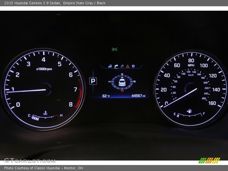 Empire State Gray / Black 2015 Hyundai Genesis 3.8 Sedan