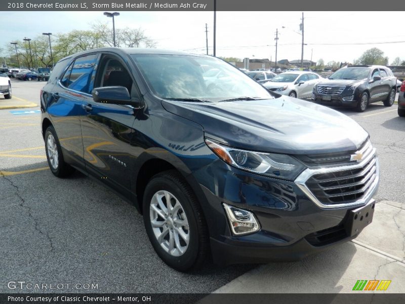 Storm Blue Metallic / Medium Ash Gray 2018 Chevrolet Equinox LS