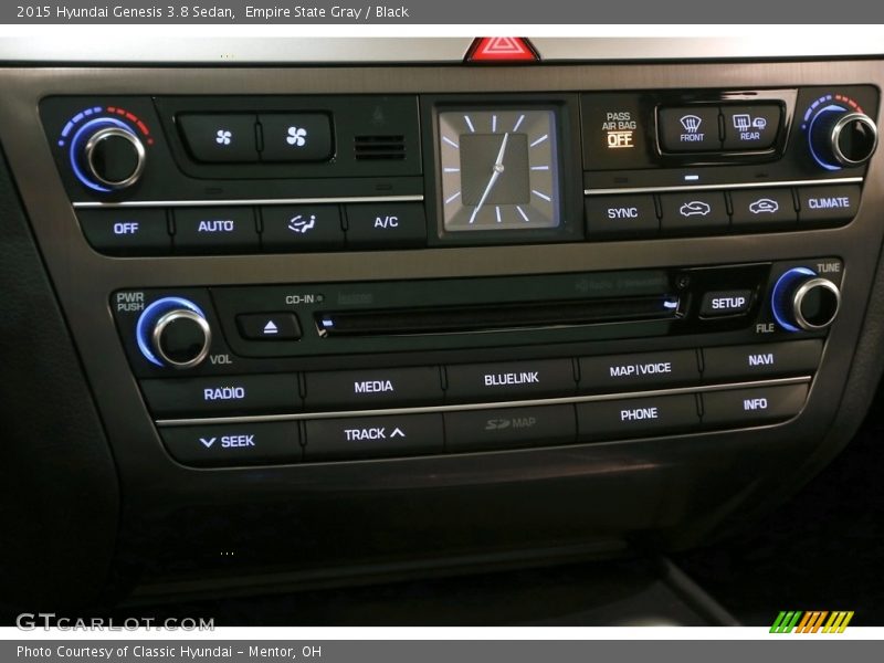 Empire State Gray / Black 2015 Hyundai Genesis 3.8 Sedan
