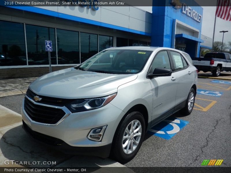 Silver Ice Metallic / Medium Ash Gray 2018 Chevrolet Equinox Premier