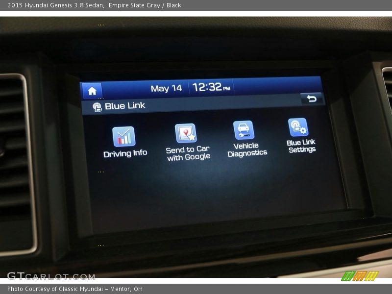 Empire State Gray / Black 2015 Hyundai Genesis 3.8 Sedan