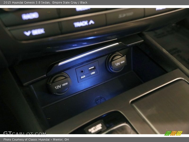 Empire State Gray / Black 2015 Hyundai Genesis 3.8 Sedan