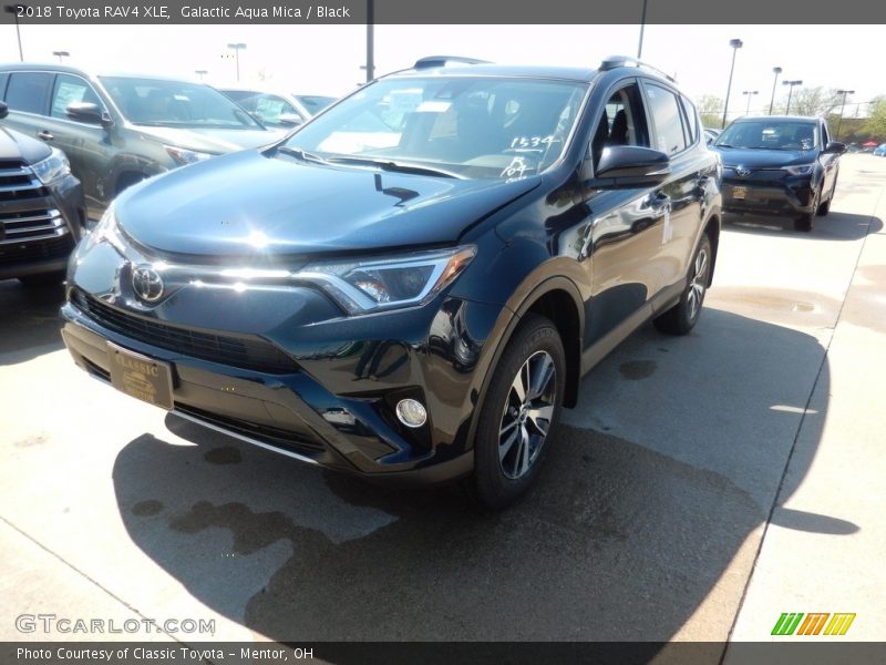 Galactic Aqua Mica / Black 2018 Toyota RAV4 XLE
