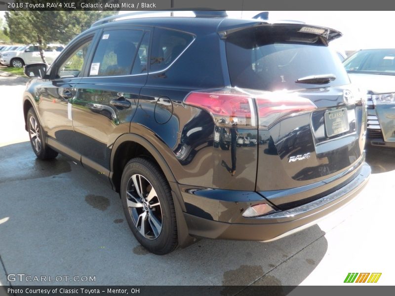 Galactic Aqua Mica / Black 2018 Toyota RAV4 XLE