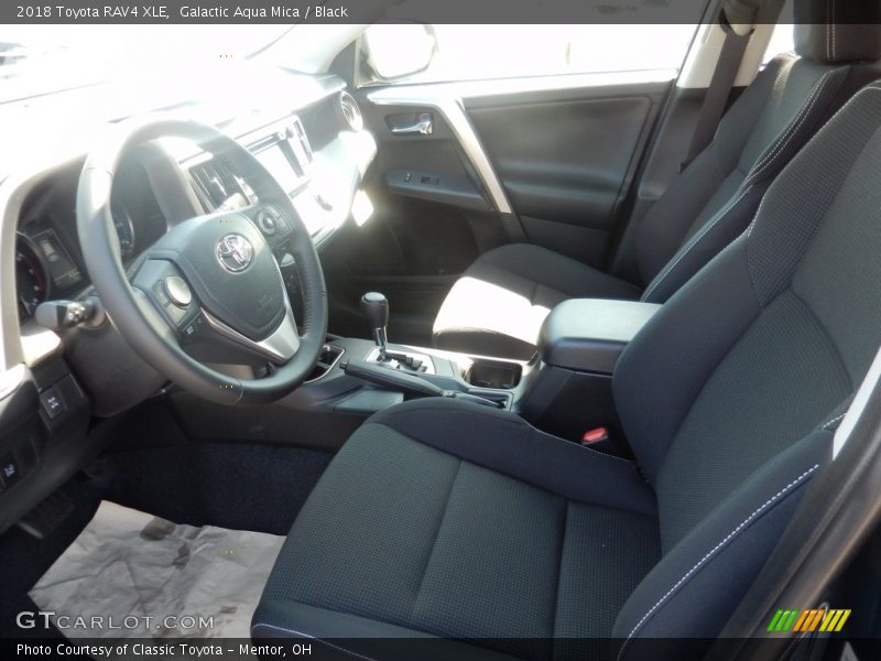 Galactic Aqua Mica / Black 2018 Toyota RAV4 XLE