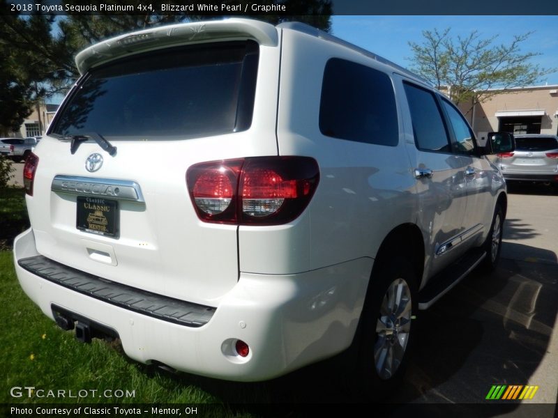 Blizzard White Pearl / Graphite 2018 Toyota Sequoia Platinum 4x4