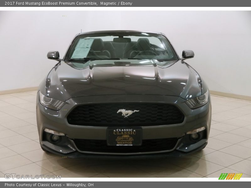 Magnetic / Ebony 2017 Ford Mustang EcoBoost Premium Convertible