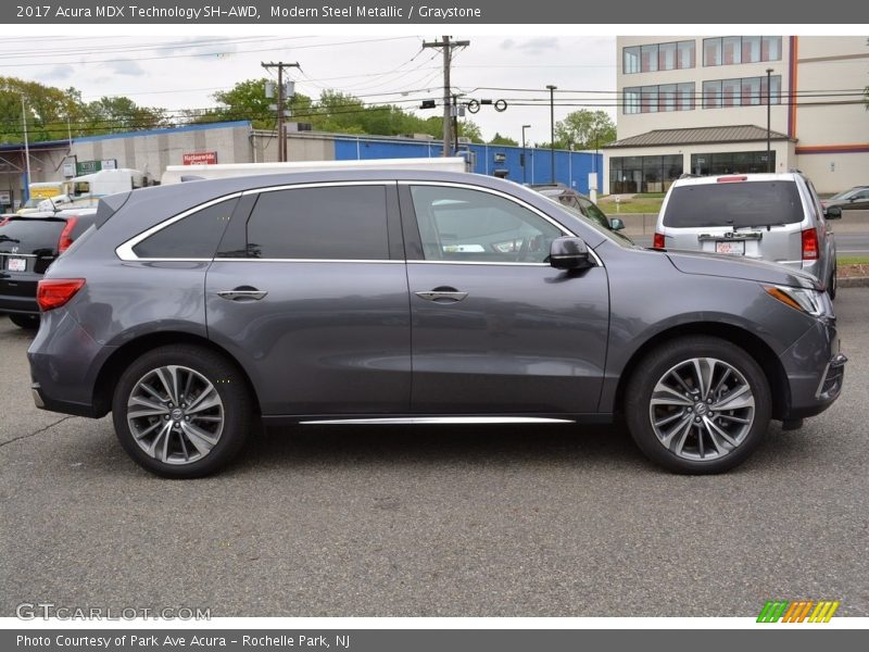 Modern Steel Metallic / Graystone 2017 Acura MDX Technology SH-AWD