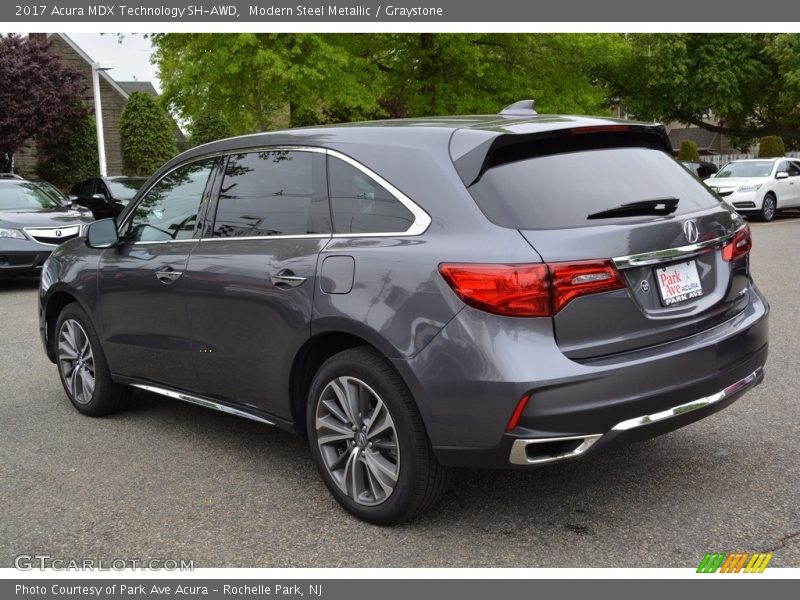 Modern Steel Metallic / Graystone 2017 Acura MDX Technology SH-AWD