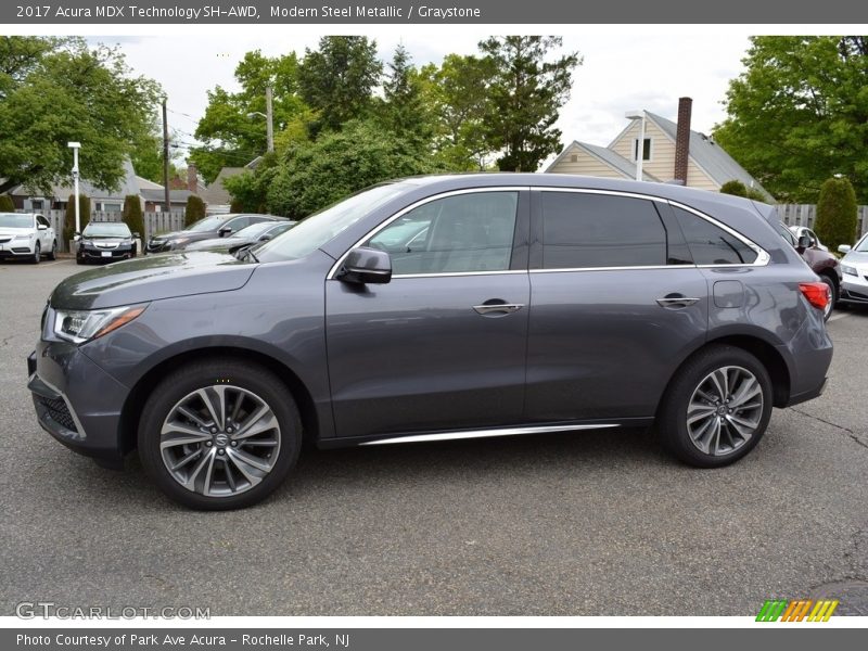 Modern Steel Metallic / Graystone 2017 Acura MDX Technology SH-AWD