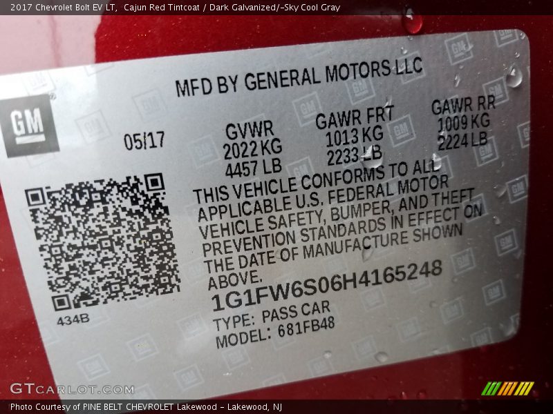 Cajun Red Tintcoat / Dark Galvanized/­Sky Cool Gray 2017 Chevrolet Bolt EV LT
