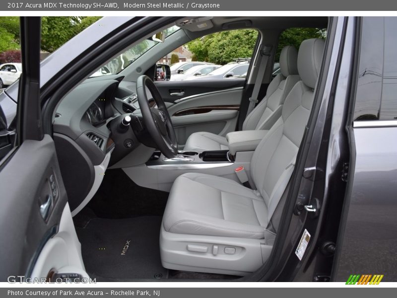 Modern Steel Metallic / Graystone 2017 Acura MDX Technology SH-AWD