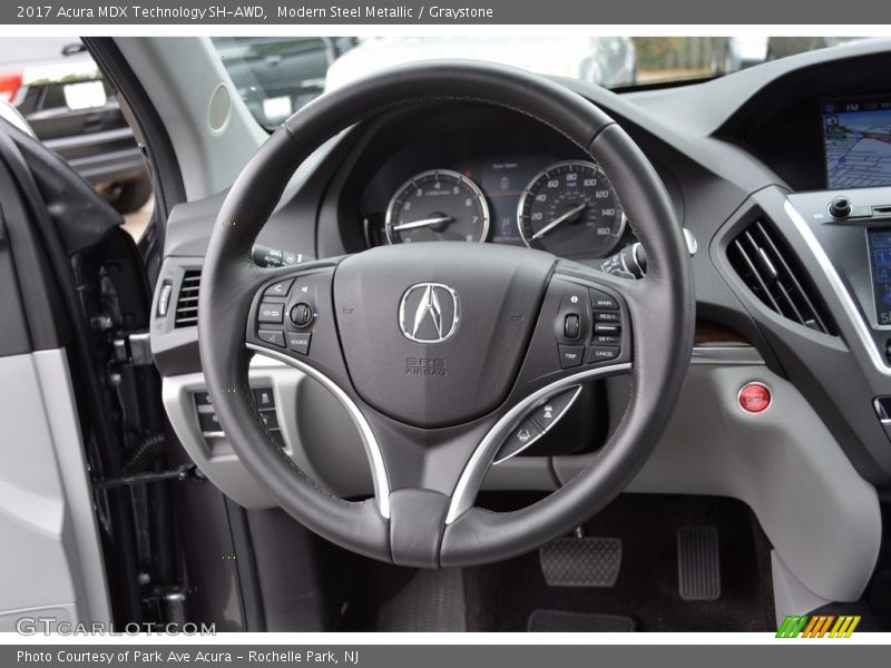 Modern Steel Metallic / Graystone 2017 Acura MDX Technology SH-AWD