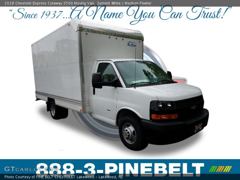 Summit White / Medium Pewter 2018 Chevrolet Express Cutaway 3500 Moving Van