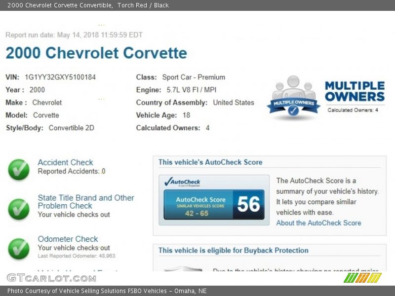 Torch Red / Black 2000 Chevrolet Corvette Convertible