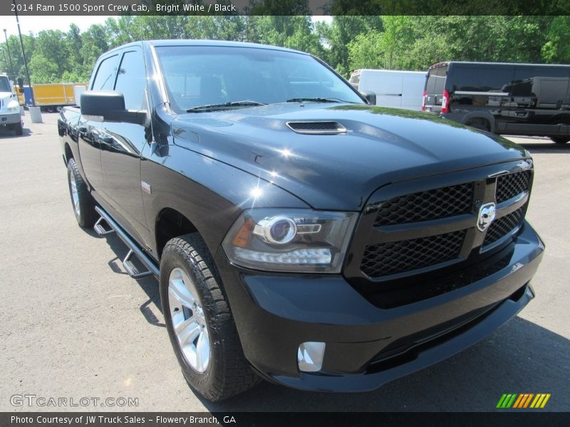 Bright White / Black 2014 Ram 1500 Sport Crew Cab