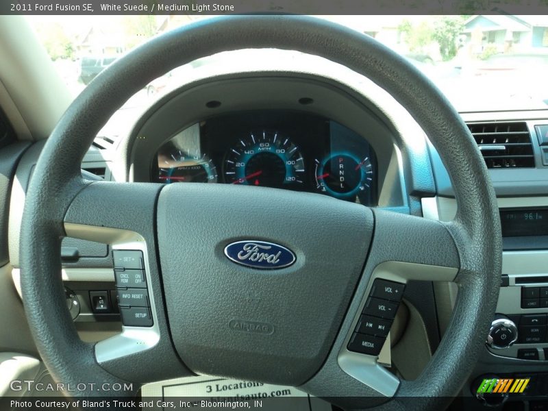 White Suede / Medium Light Stone 2011 Ford Fusion SE