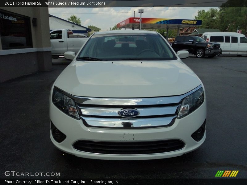 White Suede / Medium Light Stone 2011 Ford Fusion SE