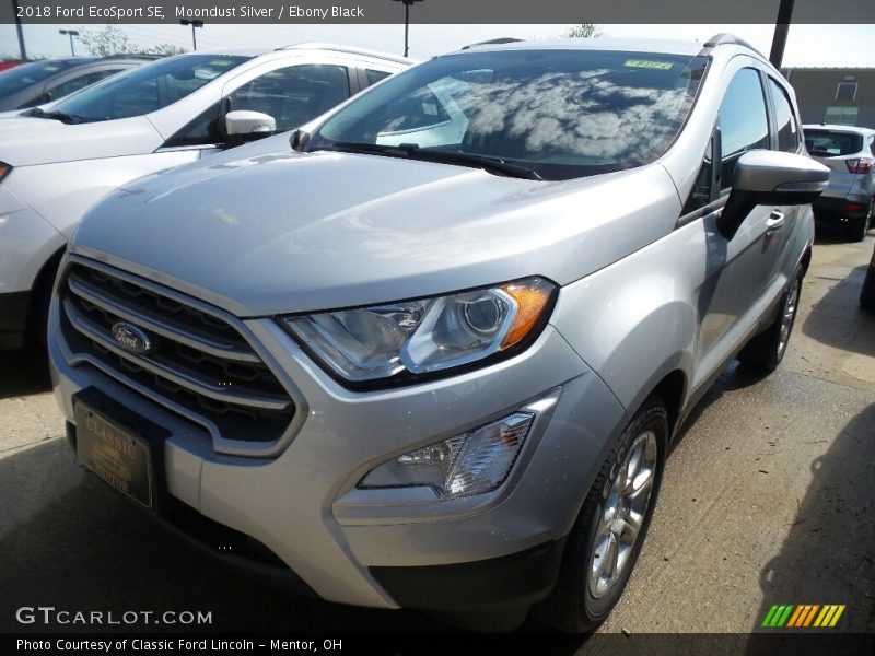 Moondust Silver / Ebony Black 2018 Ford EcoSport SE