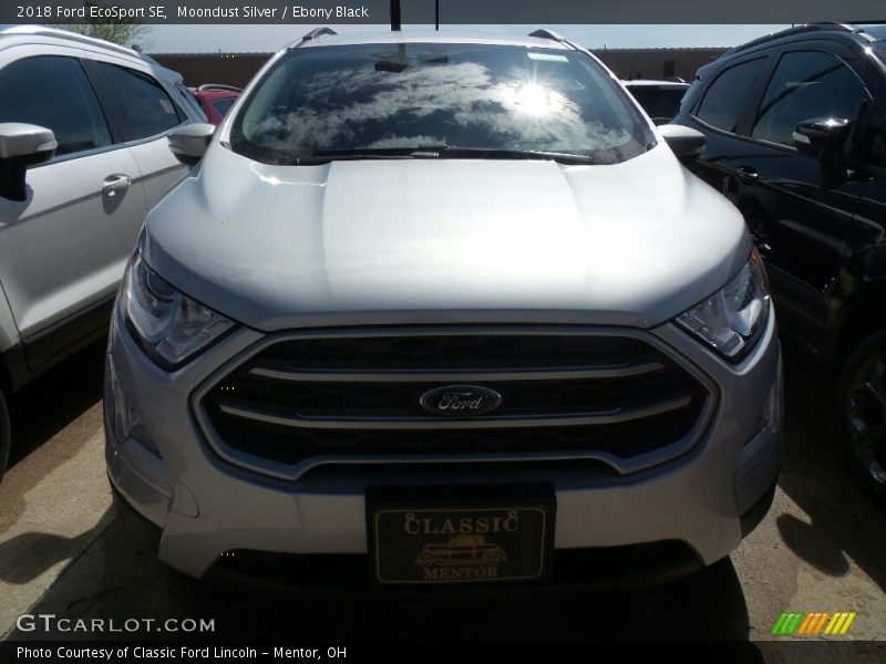 Moondust Silver / Ebony Black 2018 Ford EcoSport SE