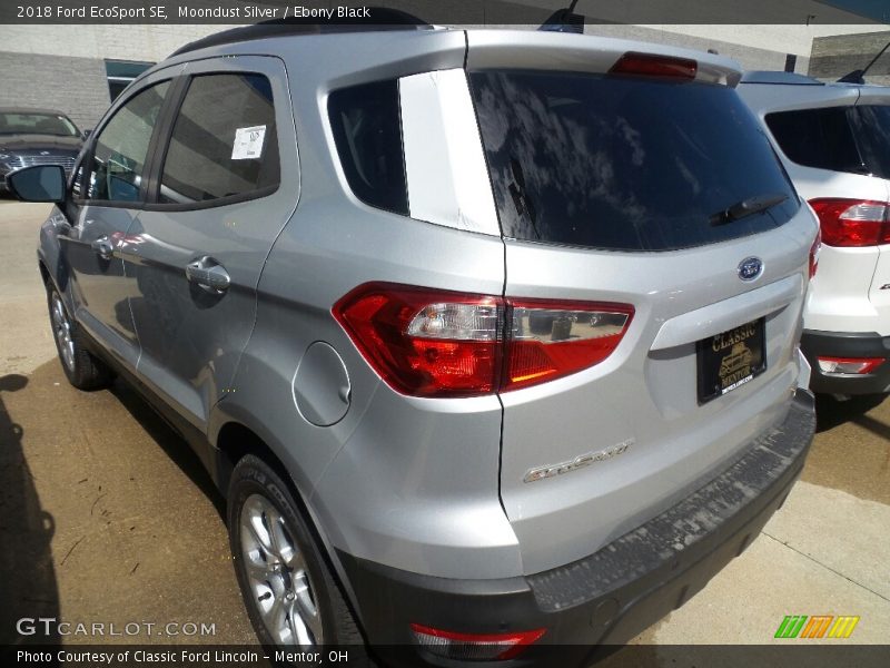 Moondust Silver / Ebony Black 2018 Ford EcoSport SE
