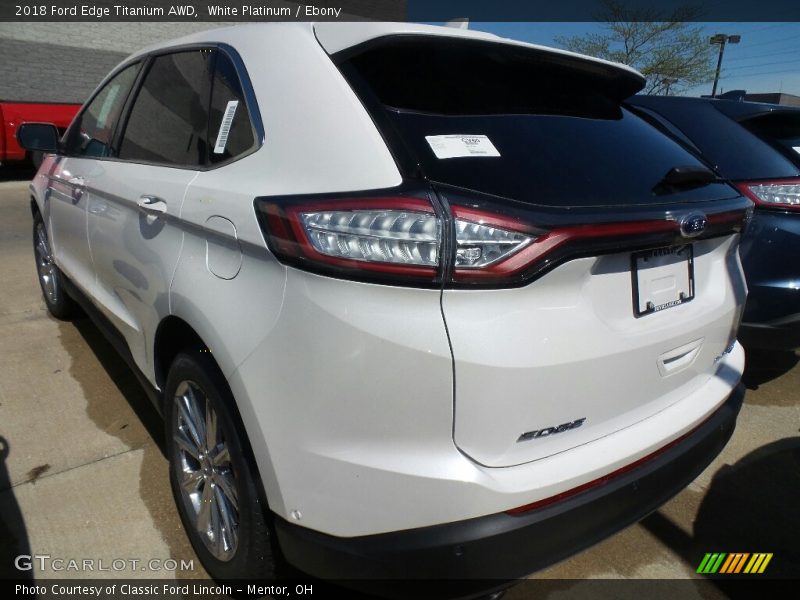 White Platinum / Ebony 2018 Ford Edge Titanium AWD