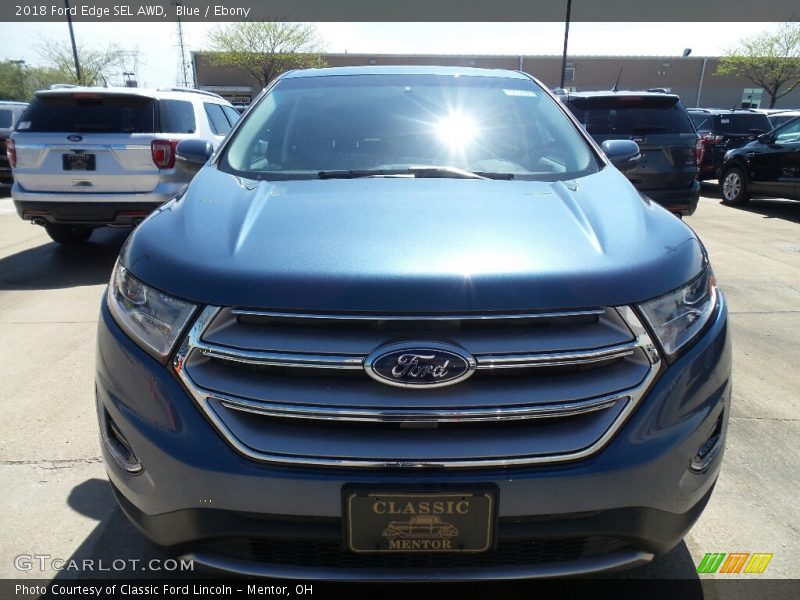 Blue / Ebony 2018 Ford Edge SEL AWD