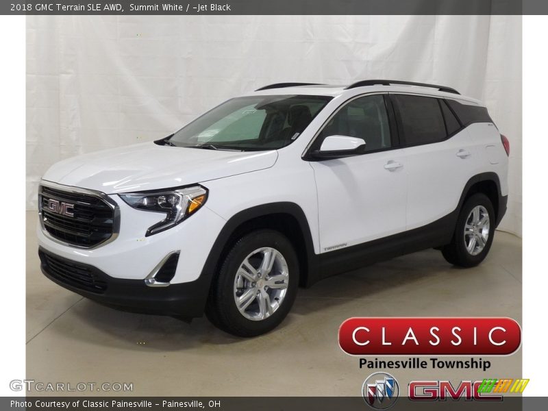 Summit White / ­Jet Black 2018 GMC Terrain SLE AWD