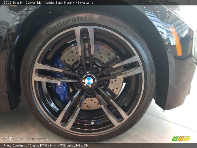 Azurite Black Metallic / Silverstone 2018 BMW M4 Convertible