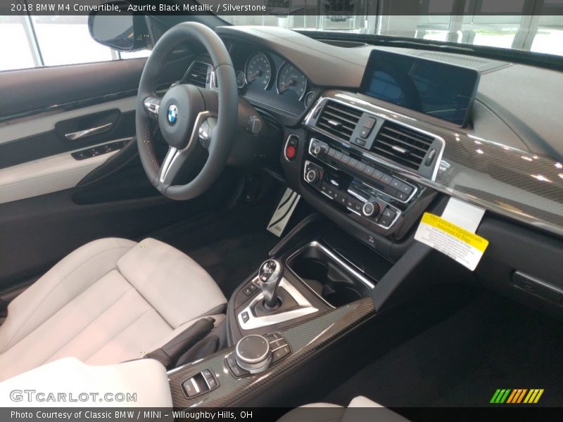 Azurite Black Metallic / Silverstone 2018 BMW M4 Convertible