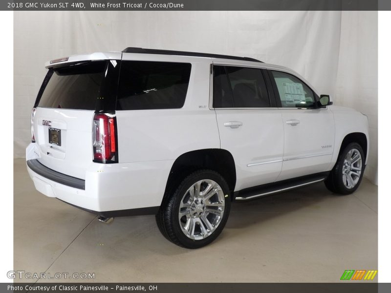 White Frost Tricoat / Cocoa/Dune 2018 GMC Yukon SLT 4WD