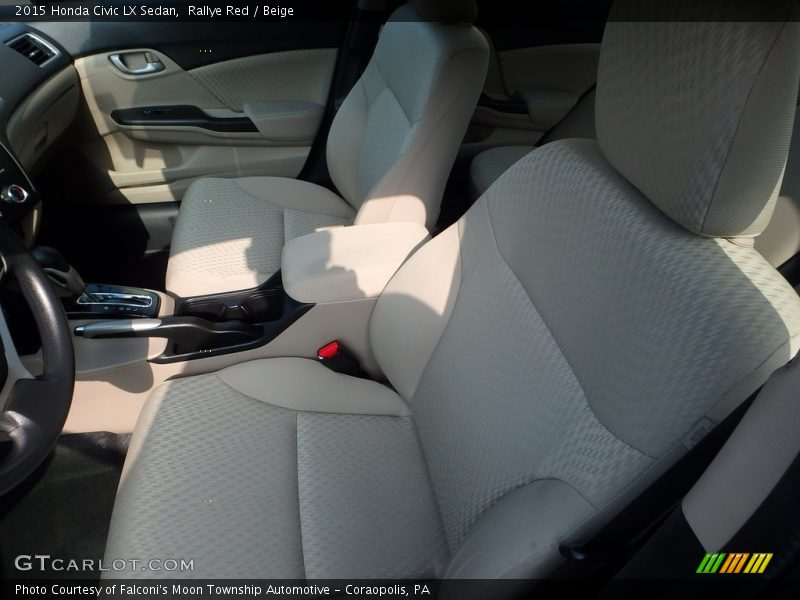 Rallye Red / Beige 2015 Honda Civic LX Sedan