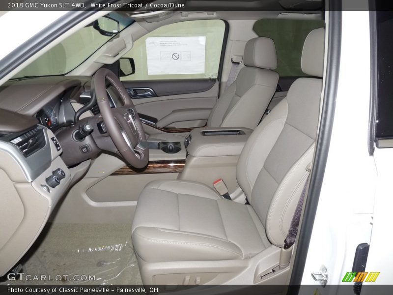 White Frost Tricoat / Cocoa/Dune 2018 GMC Yukon SLT 4WD