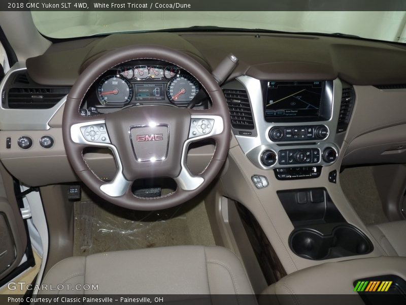 White Frost Tricoat / Cocoa/Dune 2018 GMC Yukon SLT 4WD
