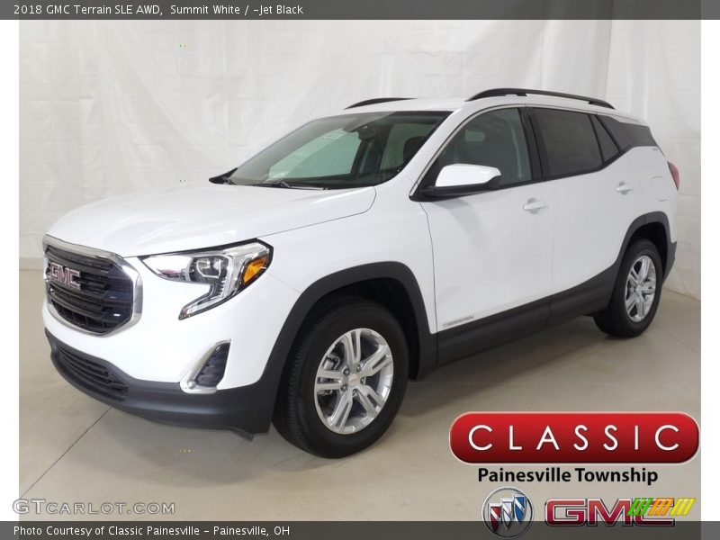 Summit White / ­Jet Black 2018 GMC Terrain SLE AWD