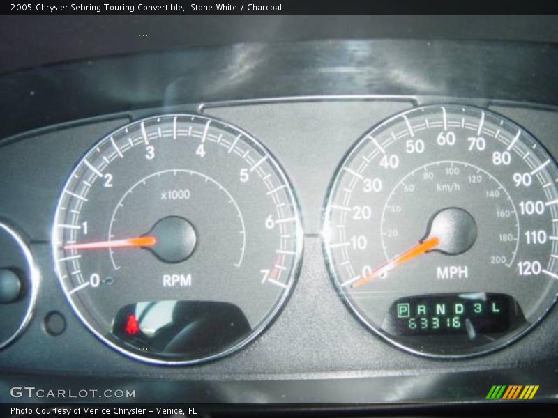 Stone White / Charcoal 2005 Chrysler Sebring Touring Convertible