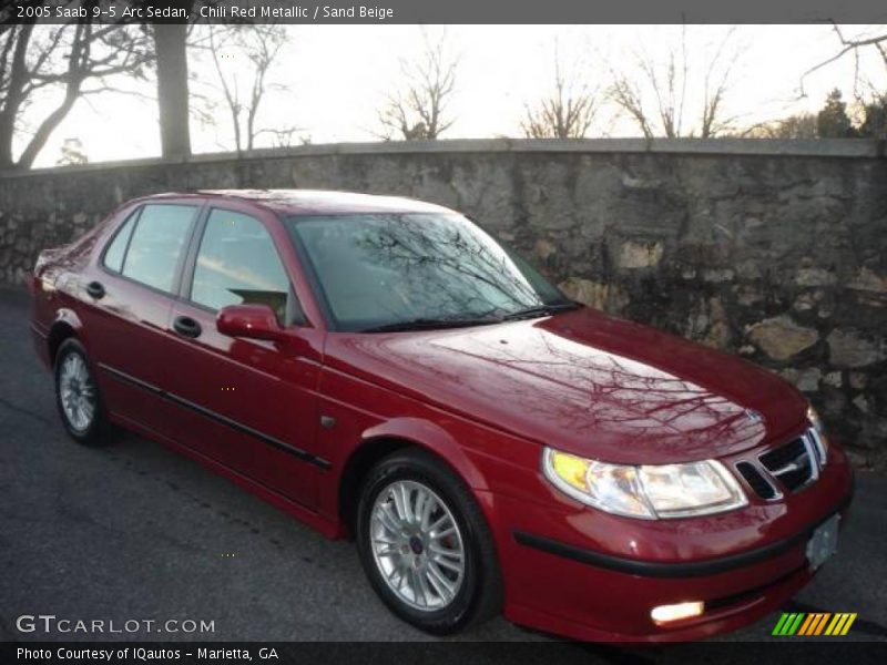 Chili Red Metallic / Sand Beige 2005 Saab 9-5 Arc Sedan