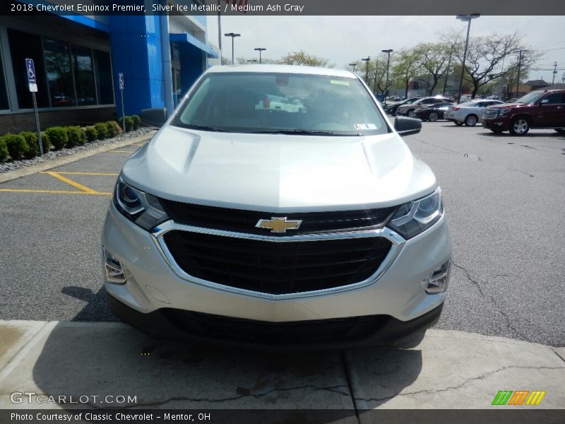 Silver Ice Metallic / Medium Ash Gray 2018 Chevrolet Equinox Premier