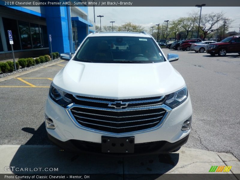 Summit White / Jet Black/­Brandy 2018 Chevrolet Equinox Premier AWD
