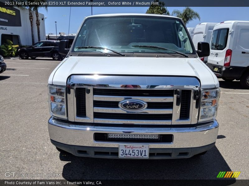 Oxford White / Medium Flint 2013 Ford E Series Van E350 XLT Extended Passenger