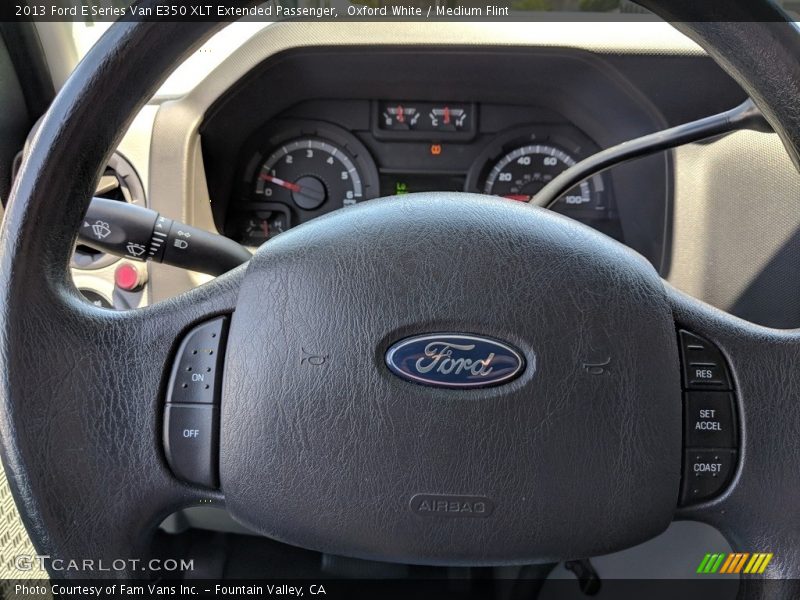 Oxford White / Medium Flint 2013 Ford E Series Van E350 XLT Extended Passenger